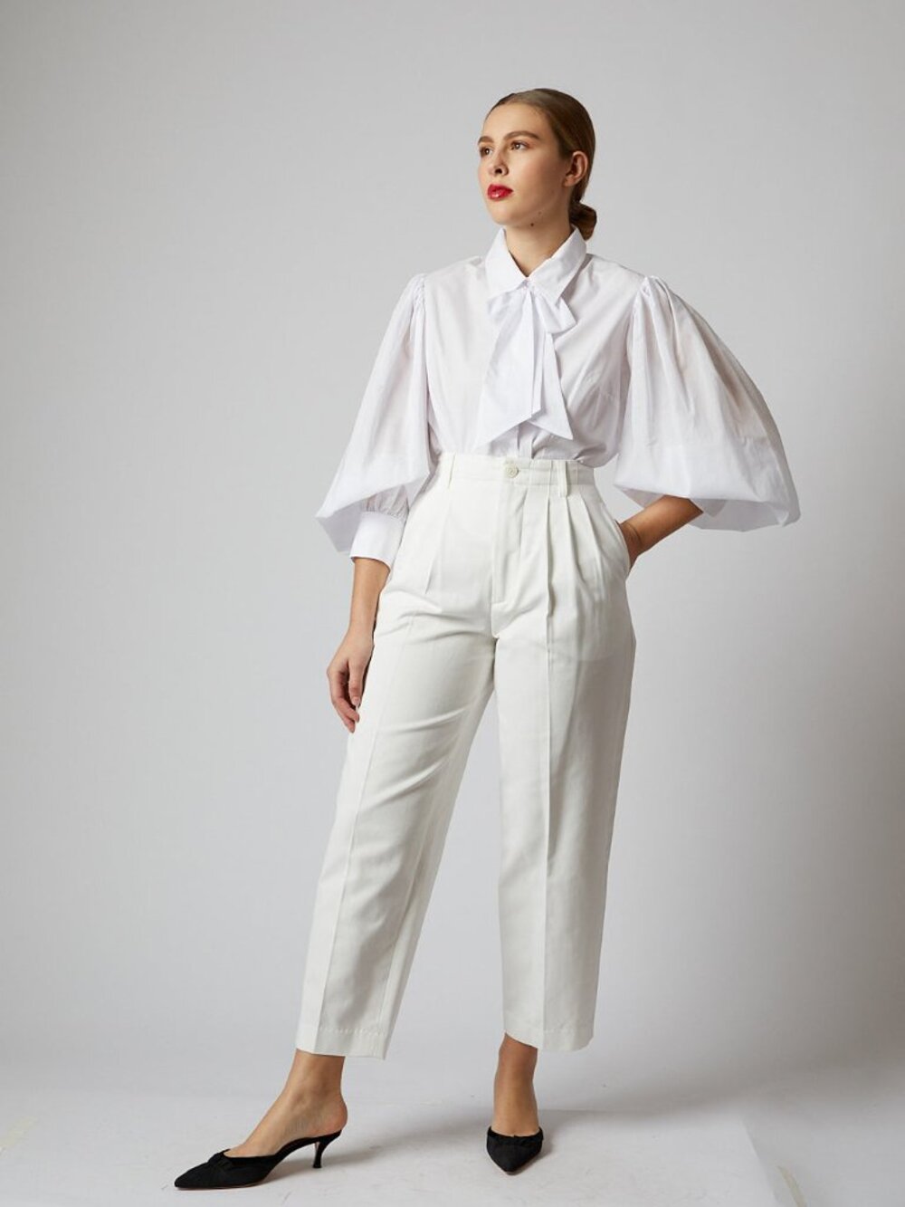 Behida Dolic Cotton Cassie Pants in White, S